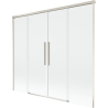 Mexen Rox 2-wing sliding bathtub screen 170 x 150 cm, transparent, brushed nickel - 8C9-170-002-97-00