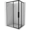 Mexen Rox Duo sliding shower cabin 90 x 75 cm, black frame, black - 8C2D-090-075-70-70