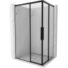 Mexen Rox Duo Sliding Shower Cabin 110 x 90 cm, Black Frame, Black - 8C2D-110-090-70-70