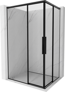 Mexen Rox Duo Sliding Shower Cabin 120 x 90 cm, Black Frame, Black - 8C2D-120-090-70-70