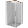 Mexen Rox Duo sliding shower cabin 120 x 120 cm, transparent, rose gold - 8C2D-120-120-60-00