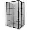 Mexen Rox Duo sliding shower cabin 100 x 90 cm, black grid, black - 8C2D-100-090-70-77