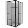 Mexen Rox Duo sliding shower enclosure 110 x 110 cm, black grid, black - 8C2D-110-110-70-77