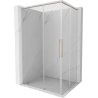 Mexen Rox Duo Sliding Shower Cabin 90 x 80 cm, Transparent, Brushed Nickel - 8C2D-090-080-97-00