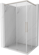 Mexen Rox Duo sliding shower cabin 110 x 95 cm, transparent, brushed nickel - 8C2D-110-095-97-00