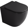 Mexen Lena freestanding Rimless Tornado toilet bowl with slow-close slim seat, duroplast, matte black - 3222T4085