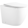Mexen Lena Rimless Tornado Floor-Standing Toilet Bowl with Slim Soft-Close Seat, Duroplast, Glossy White - 3222T4000