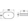 Mexen Grovo countertop ribbed sink 49 x 31 cm, white - 22304900