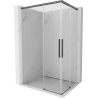 Mexen Rox Duo sliding shower cabin 120 x 75 cm, transparent, brushed gun gray - 8C2D-120-075-66-00