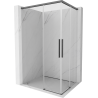 Mexen Rox Duo Sliding Shower Cabin 90 x 85 cm, Transparent, Brushed Gun Gray - 8C2D-090-085-66-00