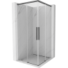 Mexen Rox Duo Sliding Shower Cabin 100 x 100 cm, Transparent, Brushed Gun Gray - 8C2D-100-100-66-00