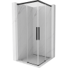 Mexen Rox Duo sliding shower cabin 75 x 75 cm, transparent, black - 8C2D-075-075-70-00