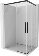 Mexen Rox Duo sliding shower cabin 80 x 75 cm, transparent, black - 8C2D-080-075-70-00