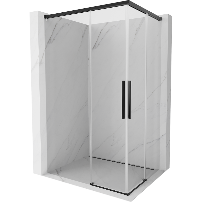 Mexen Rox Duo sliding shower cabin 85 x 75 cm, transparent, black - 8C2D-085-075-70-00