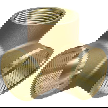 Mexen BRASS 3D Brass Tee 1/2 FF x 1/2 FF x 1/2 FF - W97425-121212