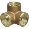 Mexen BRASS 3D Brass Tee 1/2 FF x 1/2 FF x 1/2 FF - W97425-121212