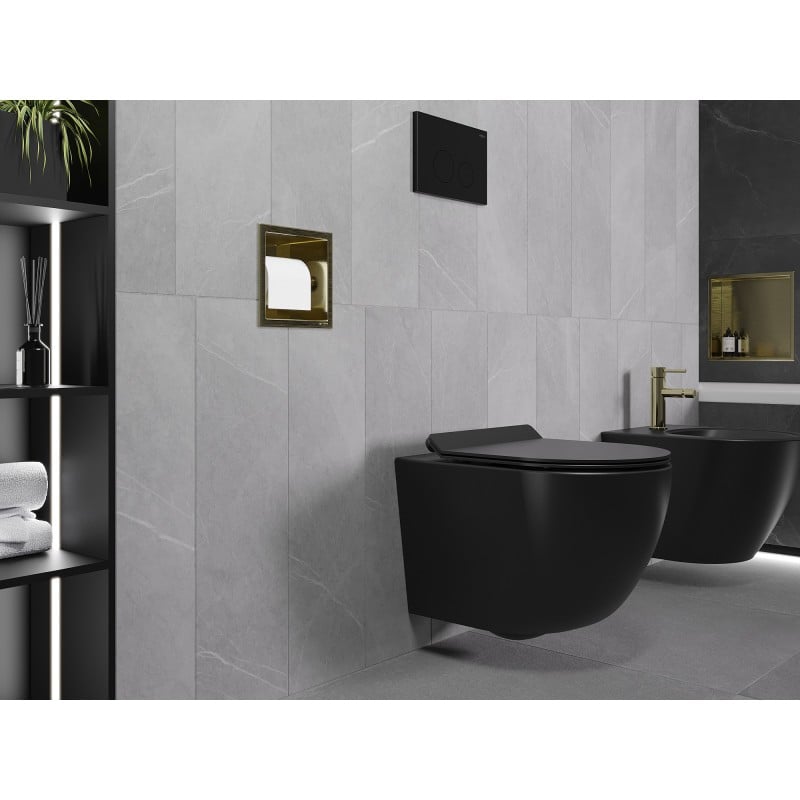 Mexen X-Wall-P toilet paper holder, brushed gold - 1953