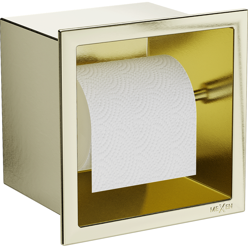 Mexen X-Wall-P toilet paper holder, brushed gold - 1953