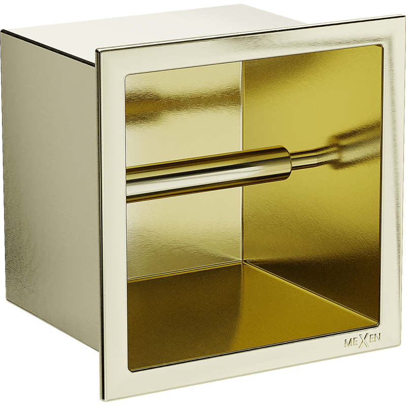 Mexen X-Wall-P toilet paper holder, brushed gold - 1953