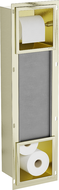 Mexen X-Wall-BP toilet paper holder with magazine rack, brushed gold - 1954