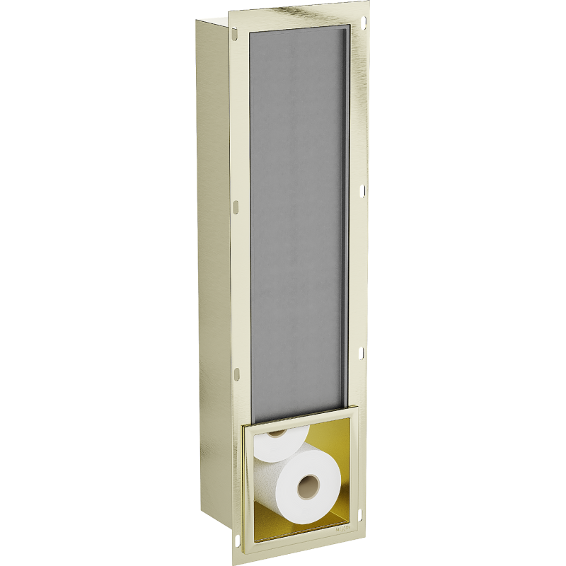 Mexen X-Wall-B toilet paper magazine, brushed gold - 1955