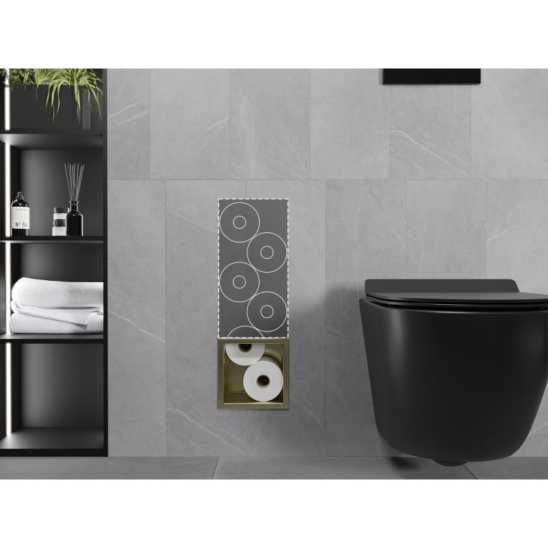 Mexen X-Wall-B toilet paper magazine, brushed gold - 1955