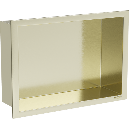 Mexen X-Wall-R recessed shelf with flange 30 x 20 cm, brushed gold - 1950302010