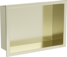 Mexen X-Wall-R recessed shelf with flange 30 x 20 cm, brushed gold - 1950302010