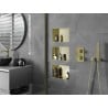 Mexen X-Wall-NR recessed shelf without flange 30 x 20 cm, brushed gold - 1951302010