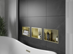 Mexen X-Wall-R shower niche with flange 30 x 20 cm, Gold - 1950302010