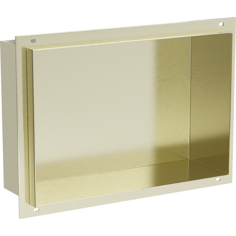 Mexen X-Wall-NR recessed shelf without flange 30 x 20 cm, brushed gold - 1951302010