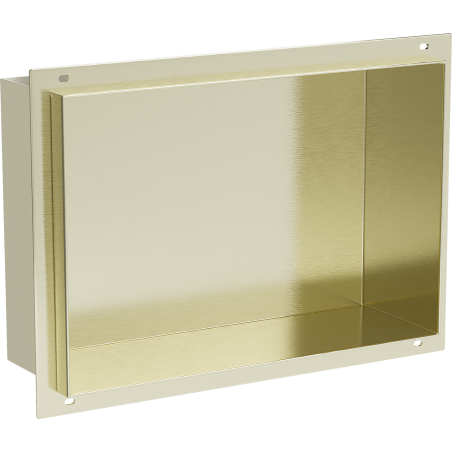 Mexen X-Wall-NR recessed shelf without flange 30 x 20 cm, brushed gold - 1951302010