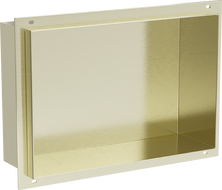 Mexen X-Wall-NR recessed shelf without flange 30 x 20 cm, brushed gold - 1951302010