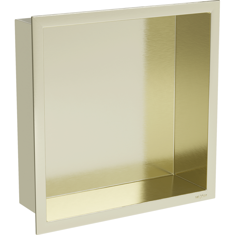 Mexen X-Wall-R recessed shelf with flange 30 x 30 cm, brushed gold - 1950303010