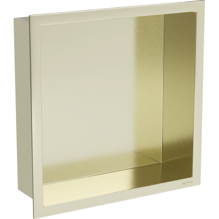 Mexen X-Wall-R recessed shelf with flange 30 x 30 cm, brushed gold - 1950303010