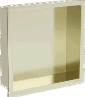 Mexen X-Wall-R recessed shelf with flange 30 x 30 cm, brushed gold - 1950303010