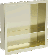 Mexen X-Wall-R recessed niche shelf with flange and shelf 30 x 30 cm, brushed gold - 1950303010S