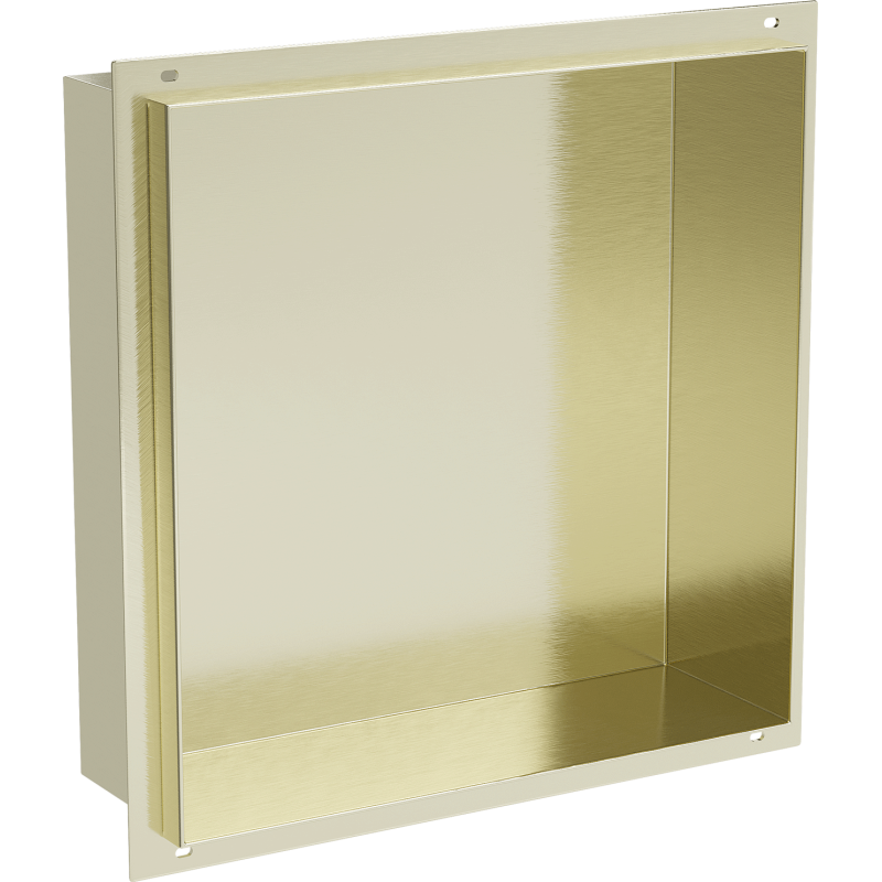 Mexen X-Wall-NR recessed shelf without flange 30 x 30 cm, brushed gold - 1951303010