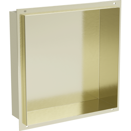 Mexen X-Wall-NR recessed shelf without flange 30 x 30 cm, brushed gold - 1951303010