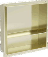 Mexen X-Wall-NR recessed shelf without flange with shelf 30 x 30 cm, brushed gold - 1951303010S