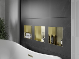 Mexen X-Wall-NR recessed shelf without a flange 30 x 30 cm, Gold - 1951303010