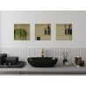 Mexen X-Wall-NR recessed shelf with a flange and shelf 30 x 30 cm, Gold - 1951303010S