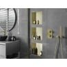 Mexen X-Wall-NR niche shelf without flange 30 x 30 cm, brushed gold - 1951303010