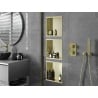 Mexen X-Wall-R recessed shelf with flange 30 x 30 cm, brushed gold - 1950303010