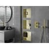 Mexen X-Wall-NR recessed shelf with a flange and shelf 30 x 30 cm, Gold - 1951303010S