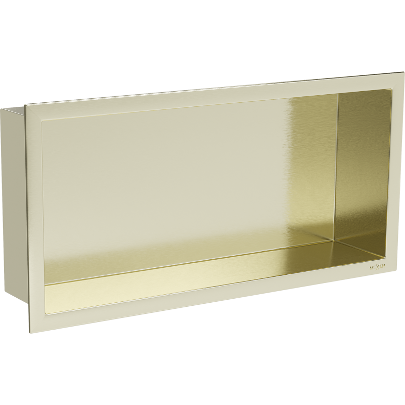 Mexen X-Wall-R recessed shelf with flange 45 x 20 cm, brushed gold - 1950452010
