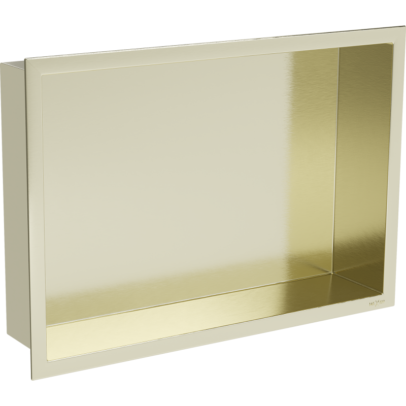 Mexen X-Wall-R recessed shelf with flange 45 x 30 cm, brushed gold - 1950453010