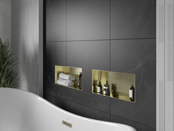 Mexen X-Wall-NR recessed shelf without a flange 45 x 20 cm, Gold - 1951452010