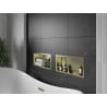 Mexen X-Wall-R recessed shelf with flange 45 x 20 cm, brushed gold - 1950452010
