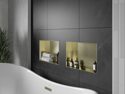 Mexen X-Wall-NR recessed shelf without a flange 45 x 30 cm, Gold - 1951453010